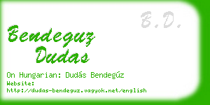 bendeguz dudas business card