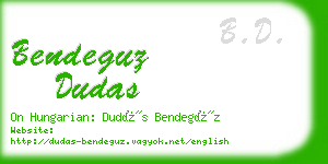 bendeguz dudas business card